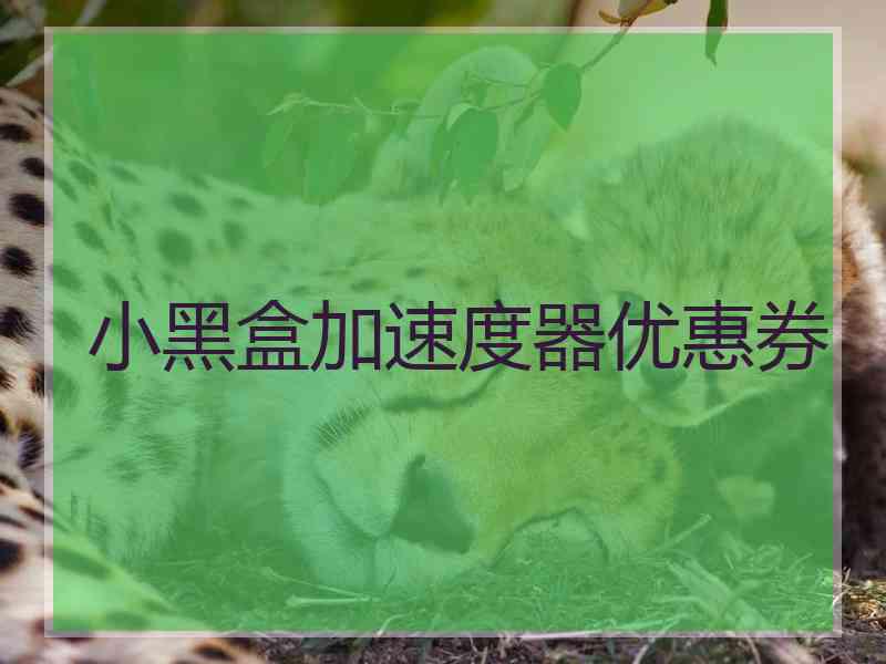 小黑盒加速度器优惠券