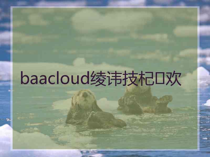 baacloud绫讳技杞欢
