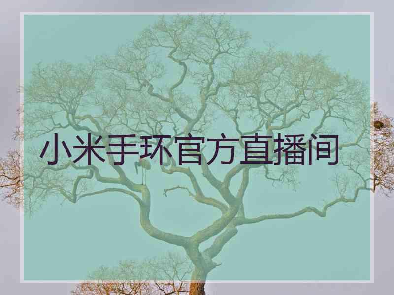 小米手环官方直播间