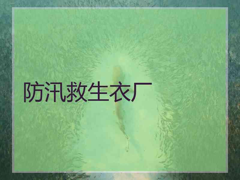 防汛救生衣厂