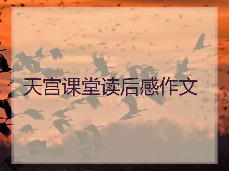 天宫课堂读后感作文