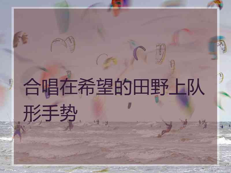 合唱在希望的田野上队形手势