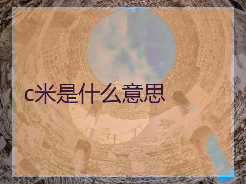 c米是什么意思