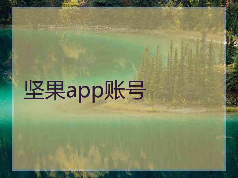 坚果app账号