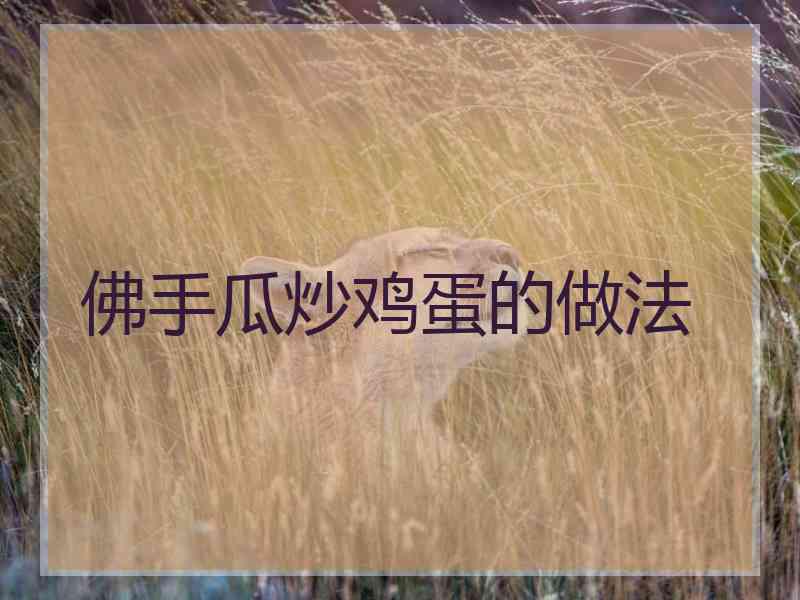 佛手瓜炒鸡蛋的做法