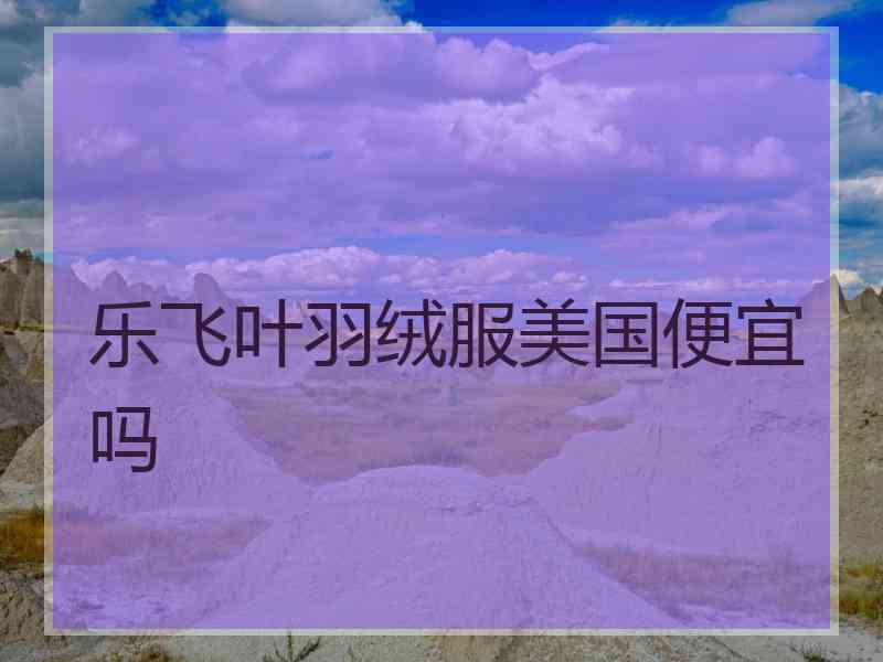 乐飞叶羽绒服美国便宜吗