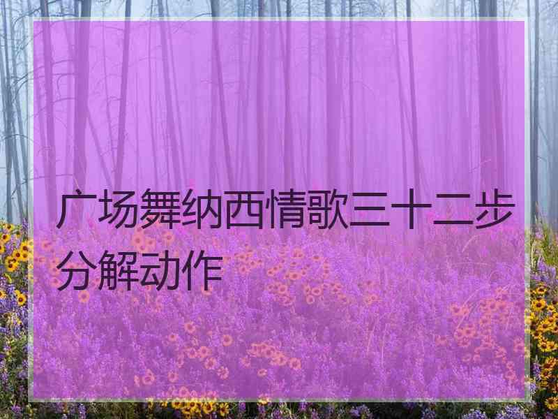 广场舞纳西情歌三十二步分解动作