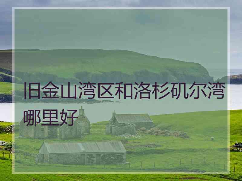 旧金山湾区和洛杉矶尔湾哪里好