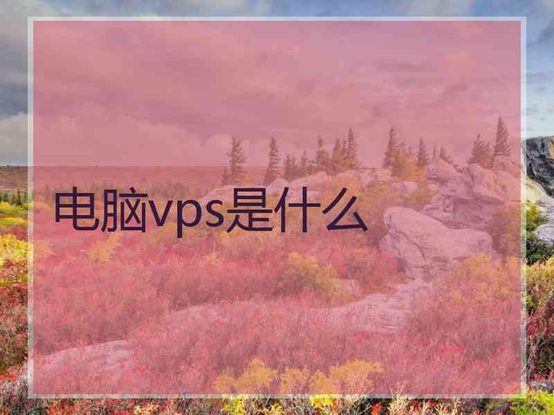 电脑vps是什么