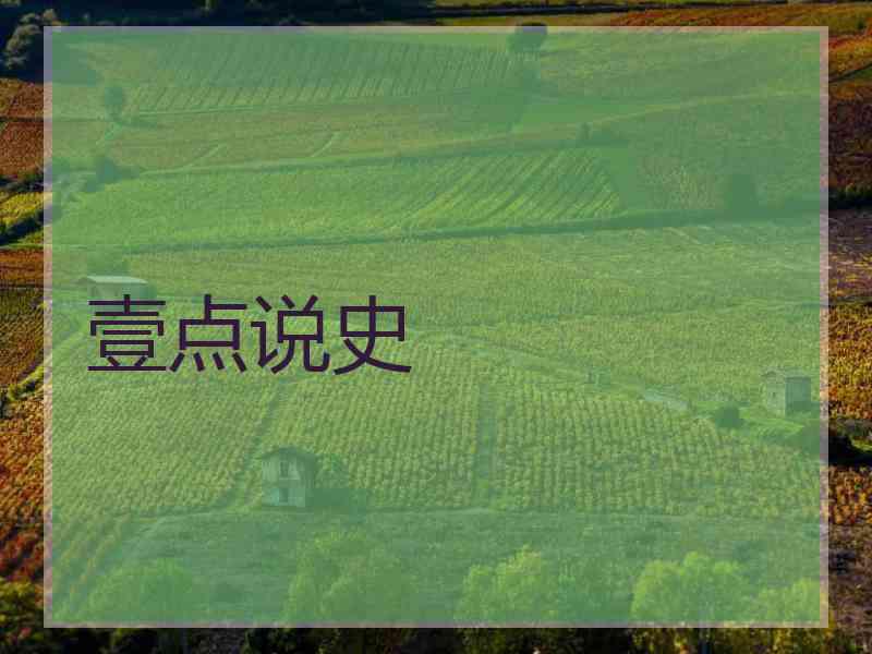 壹点说史