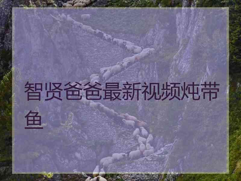 智贤爸爸最新视频炖带鱼