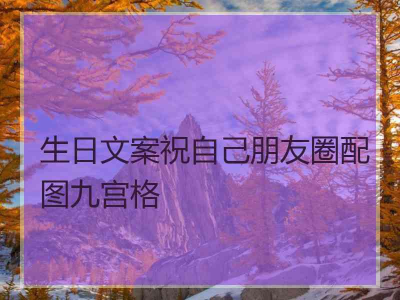 生日文案祝自己朋友圈配图九宫格