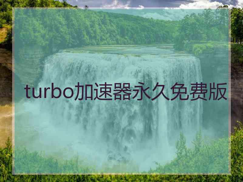 turbo加速器永久免费版