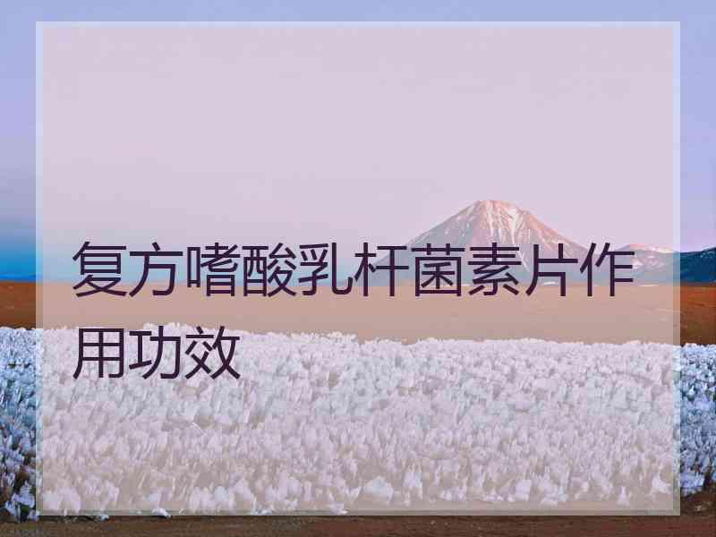 复方嗜酸乳杆菌素片作用功效