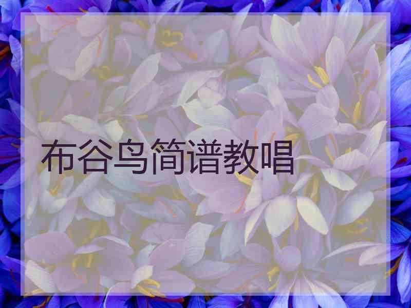 布谷鸟简谱教唱