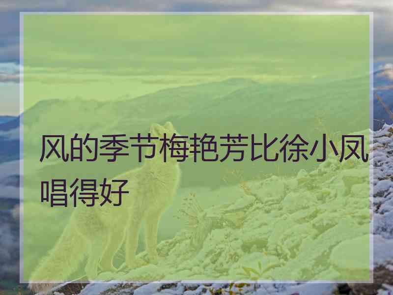 风的季节梅艳芳比徐小凤唱得好