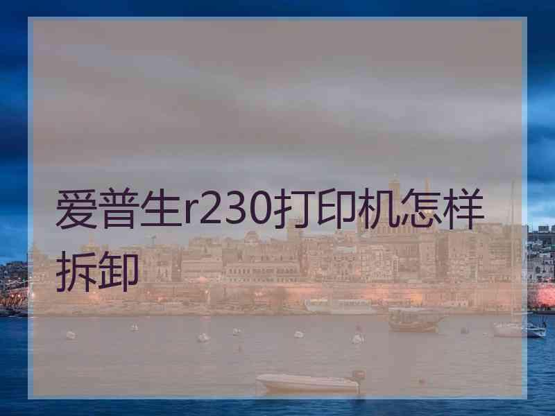 爱普生r230打印机怎样拆卸
