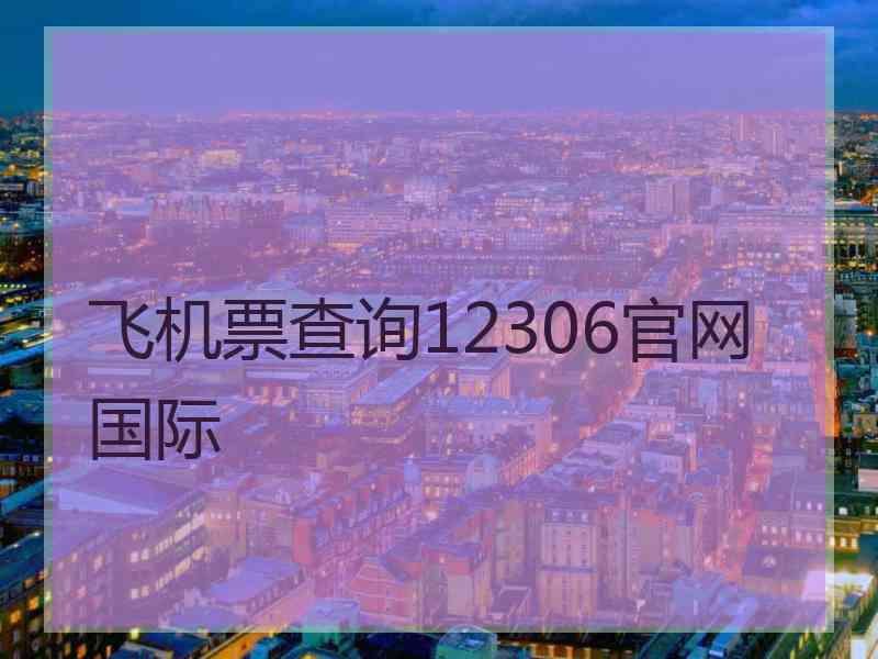 飞机票查询12306官网国际