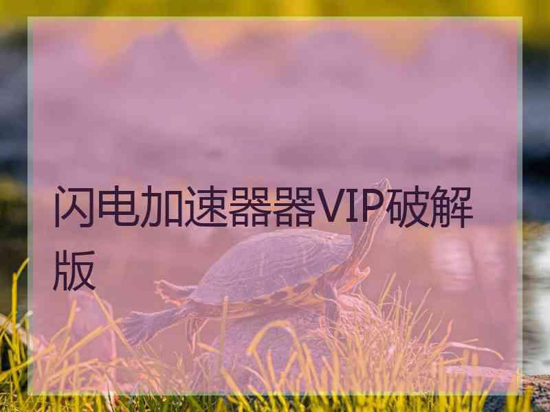 闪电加速器器VIP破解版