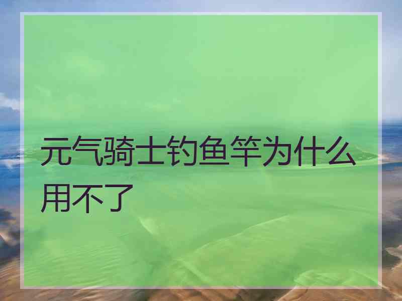 元气骑士钓鱼竿为什么用不了