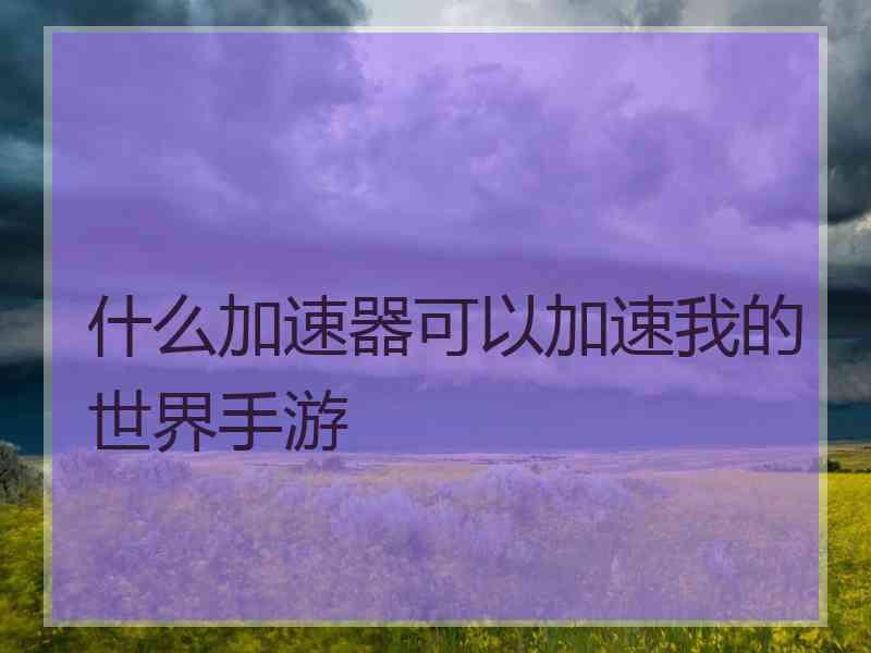 什么加速器可以加速我的世界手游