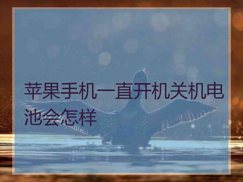 苹果手机一直开机关机电池会怎样