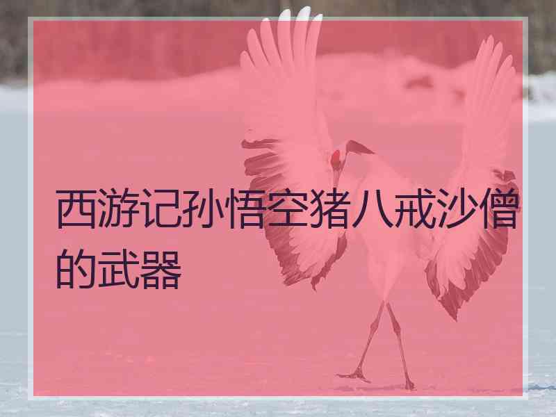 西游记孙悟空猪八戒沙僧的武器