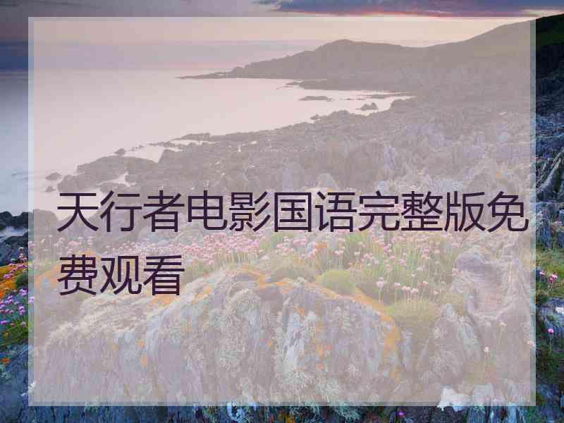 天行者电影国语完整版免费观看
