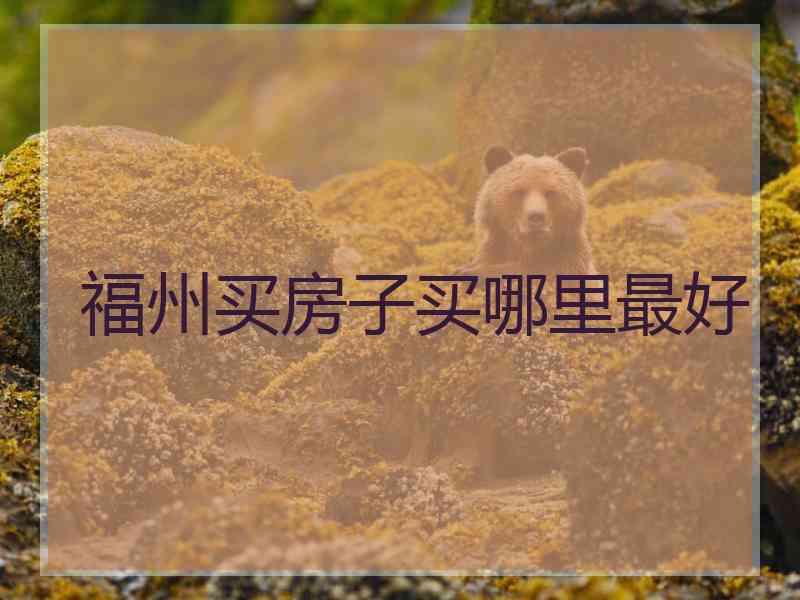 福州买房子买哪里最好
