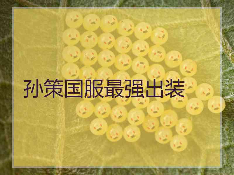 孙策国服最强出装