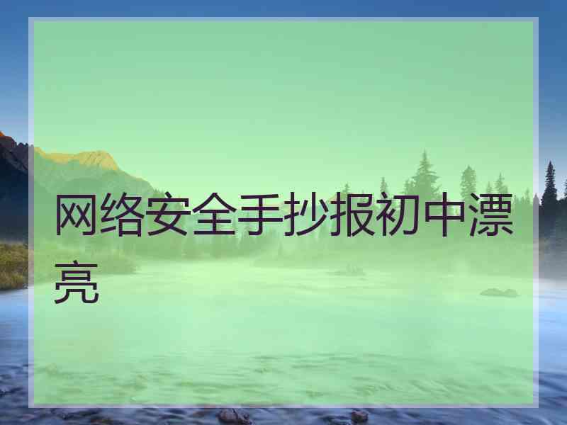 网络安全手抄报初中漂亮