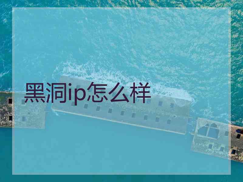 黑洞ip怎么样