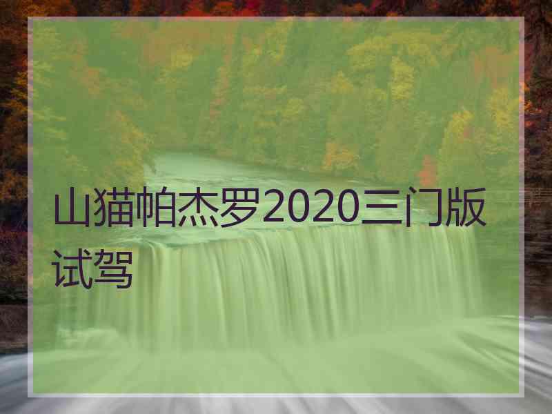山猫帕杰罗2020三门版试驾