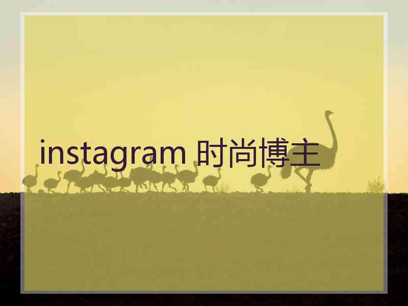 instagram 时尚博主
