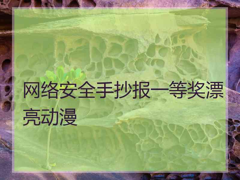 网络安全手抄报一等奖漂亮动漫