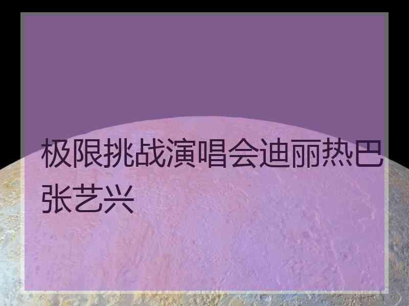 极限挑战演唱会迪丽热巴张艺兴