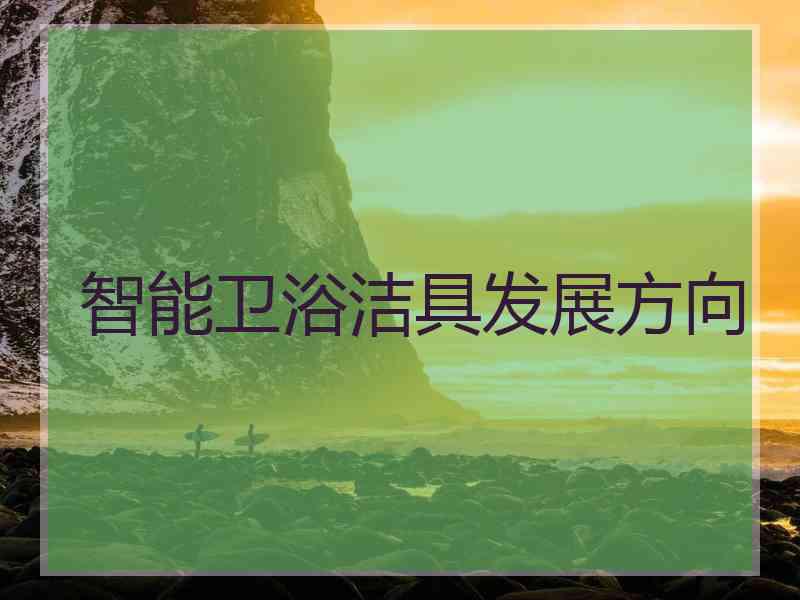 智能卫浴洁具发展方向