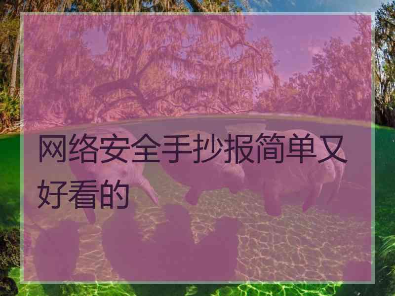 网络安全手抄报简单又好看的