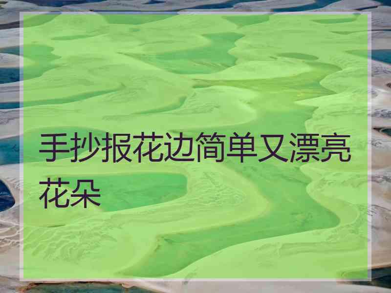 手抄报花边简单又漂亮花朵