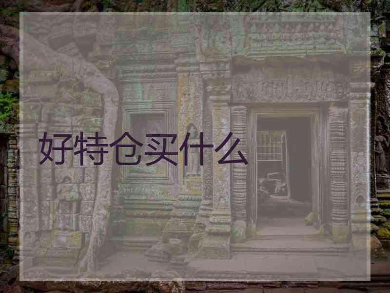 好特仓买什么