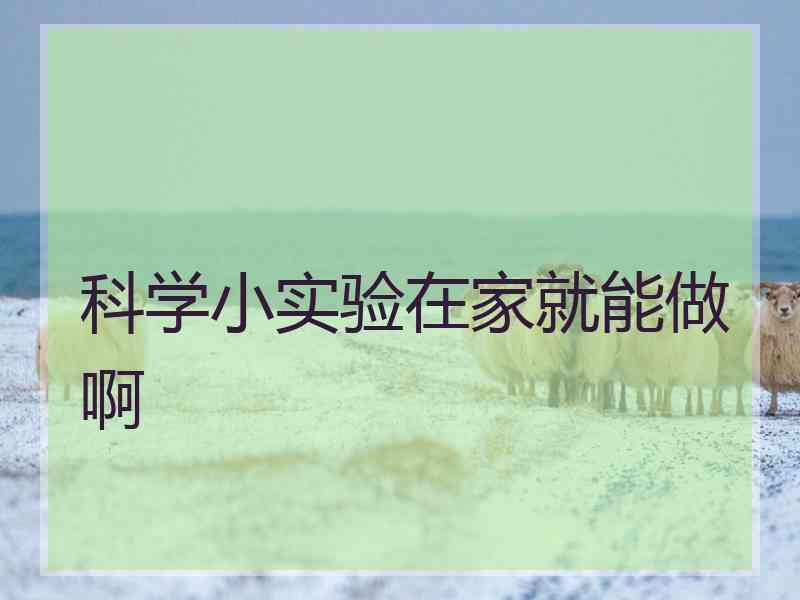 科学小实验在家就能做啊
