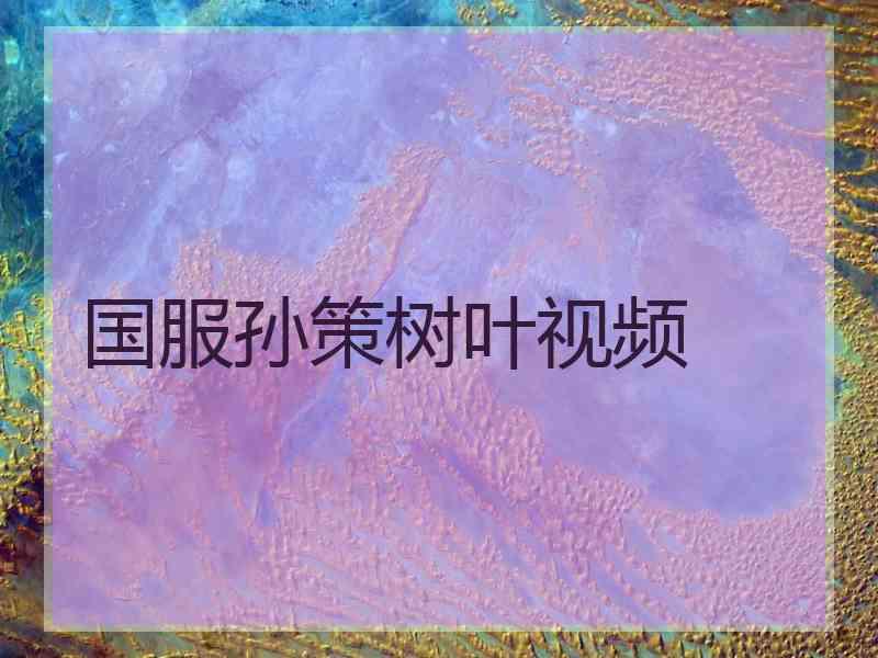 国服孙策树叶视频