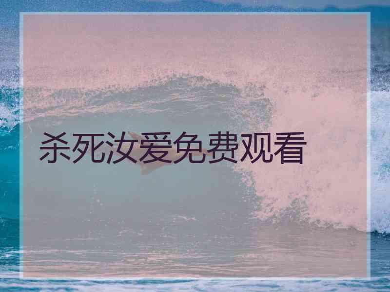 杀死汝爱免费观看