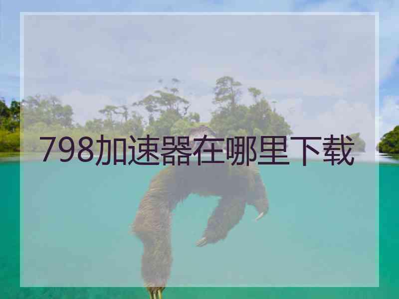 798加速器在哪里下载
