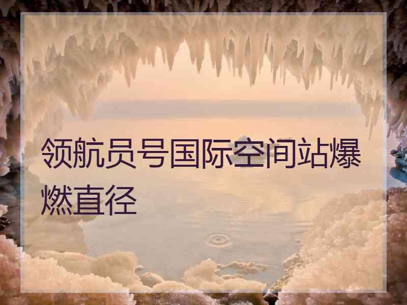 领航员号国际空间站爆燃直径