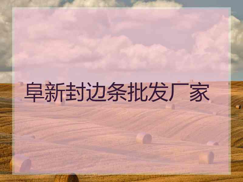 阜新封边条批发厂家