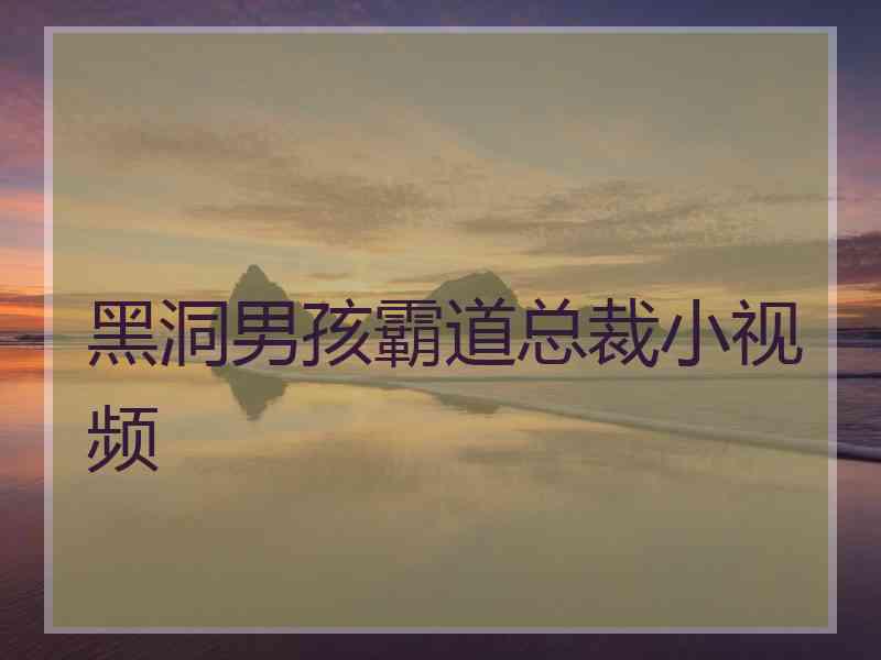 黑洞男孩霸道总裁小视频