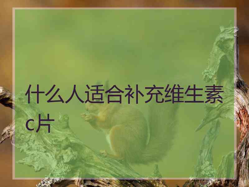 什么人适合补充维生素c片