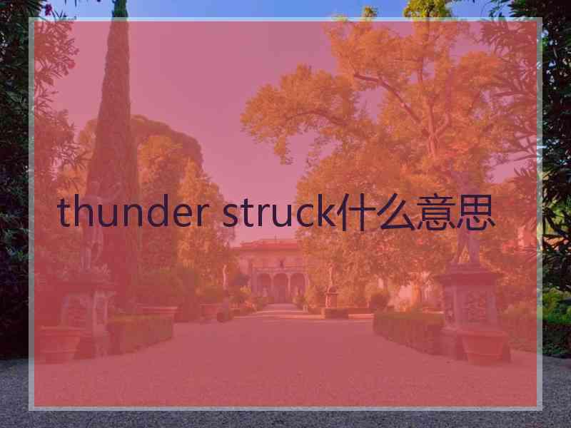 thunder struck什么意思
