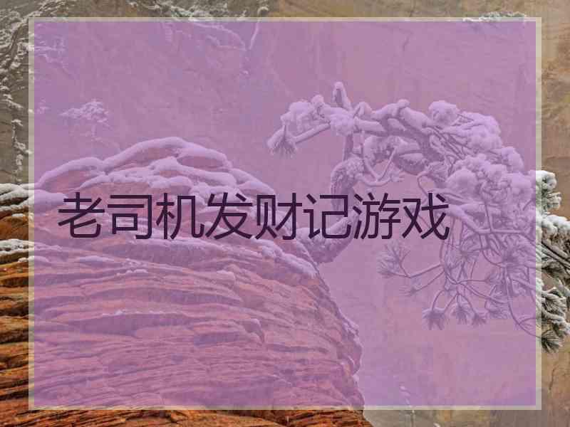 老司机发财记游戏
